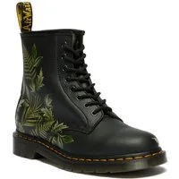 DR. MARTENS 1460 Schnürboots Blockabsatz, Schnürstiefelette mit floralem Kontrast-Print