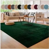 Paco Home Teppich Cadiz 630, rechteckig, Höhe: 14 mm, Uni-Farben, besonders weich, waschbar, auch als Läufer erhältlich
