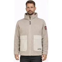 SUBLEVEL Fleecejacke Herren mit Teddyfleece Fleece Jacke Outdoor Freizeit