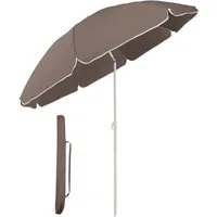 Sekey Sonnenschirm Ø 160 cm Balkonschirm Rund Strandschirm Sonnenschirm mit Schutzhülle, LxB: 160,00x160,00 cm, Neigungswinkel verstellbar, Höhe verstellbar, mit Tragetasche