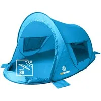outdoorer Strandmuschel Zack Premium Family - Familien-Strandmuschel mit UV 80-Sonnenschutz, Personen: 3, Verschließbares Strandzelt, Pop-up, selbstaufbauend, Windschutz