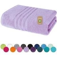Lavea Badetuch Bali Duschtuch 100x150 cm Duschtuch 70x140 cm, Weiches Bio-Baumwollfrottee (1-St), Handtuch, GOTS-zertifiziert, extra saugstark mit 500g/m²
