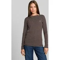 TOM TAILOR Langarmshirt T-Shirt (im Einserpack) Langarmshirt mit Streifenmuster