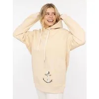 Zwillingsherz Hoodie "Paillette MOIN" mit Paillettenanker und gesticktem Schriftzug