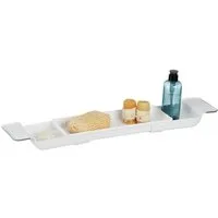 relaxdays Badewannenablage Ausziehbare Badewannenablage