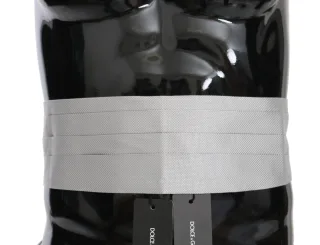 Dolce & Gabbana Grauer Herren Taillengürtel 100% Seide Kummerbund