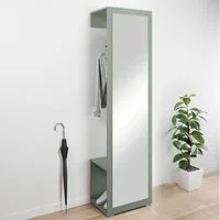 OTTO home Garderobenschrank Paris moderne Garderobenschrank 190cm, mit Kleiderstange und Frontspiegel