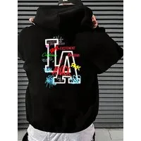 RMK Hoodie Herren Kapuzenpullover Pullover Langarmshirt Oversize LA Graffiti Los Angeles Print