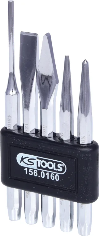 KS Tools Durchtreiber-, Meißel- und Körner-Satz, 5-tlg - 156.0160