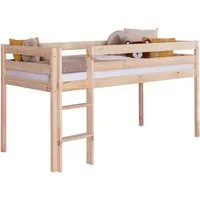 Ticaa Hochbett Malte, FSC®-zertifizierte Kiefer (90x200cm Liegefläche, Höhe 114cm) mit Rollrost