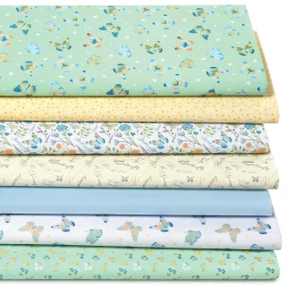 Patchwork- und Quiltpaket „pastel spring“, grün-color