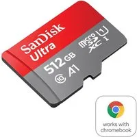 Sandisk microSDXC Ultra, + SD-Adapter für Chromebooks Speicherkarte (512 GB, Class 10, 150 MB/s Lesegeschwindigkeit)