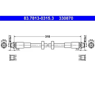 ATE Bremsschlauch vorne Audi A6 C6