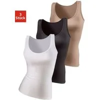 Vivance Active by Lascana Unterhemd (3er-Pack) aus weicher Microfaser, Tanktop, Unterziehshirt