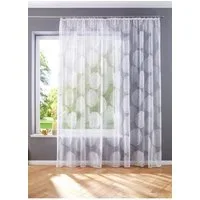 Gardinenbox Bogenstore (1 St), Kräuselband, transparent, Store Jacquard Fabio Kräuselband Transparent Voile 13143