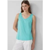 s.Oliver Muscleshirt T-Shirt Jersey-Top mit Cut-out und Schleife