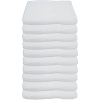 Julie Julsen Gästehandtücher 10-Gästehandtücher-Weiss-Gästetuch 30 x 50 cm, Baumwolle (10-St)