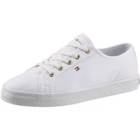 Tommy Hilfiger ESSENTIAL NAUTICAL SNEAKER Sneaker, Freizeitschuh, Halbschuh, Schnürschuh mit goldfarbenen Ösen