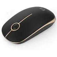 Seenda kabellose 2,4G-Maus 1600DPI 3 leise Tasten18M Akku für alle Hände Maus (Funk, Geräuschloses Klicken, Ergonomisches Design)