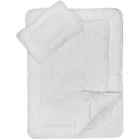 KiGATEX Kinderbettdecke + Kopfkissen 4-Jahreszeiten Bettdecken Set mit Bärchensteppung 40x60 + 100x135 cm, Füllung: 100% Polyester, Klimafaser, Schlafkomfort für jede Jahreszeit