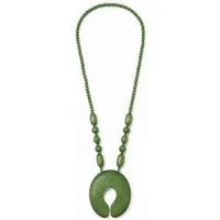 COLLEZIONE ALESSANDRO Lange Kette Boho, mit großem Holzanhänger