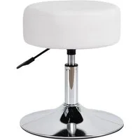 Duhome Hocker (428), Drehhocker Sitzhocker Rund Rollhocker Schminkhocker Höhenverstellbar