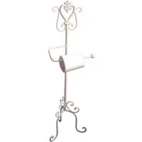 Deko-Impression Toilettenpapierhalter Toilettenrollenständer,WC-Rollenständer,Rollenhalter,weiss,Eisen (1-St)
