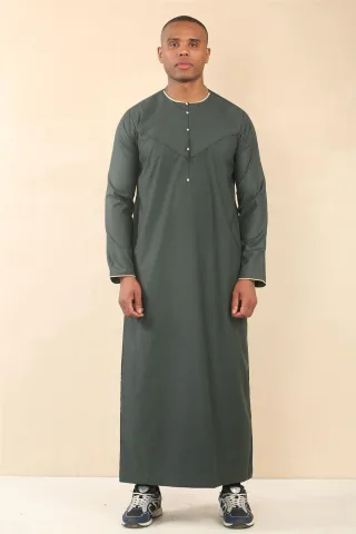 Herren Oman Eid Green Thobe Saudi Emirati Jubba Robe