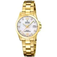 Festina Quarzuhr F20050/1, Armbanduhr, Damenuhr, Swiss Made, Edelstahlarmband, analog, Tag