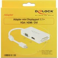 Adapter MiniDisplayport > VGA/HDMI/DVI weiß, 16 cm