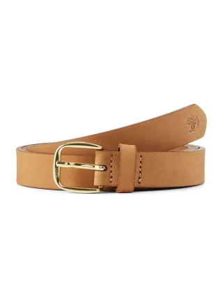 Denim Tom Tailor - Schmaler Ledergürtel light cognac - Gr. - 100