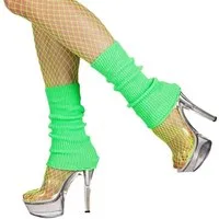 Boland Kostüm Retro-Beinstulpen neon-grün, Für warme Knöchel und einen heißen Look: 80er Retro Stulpen