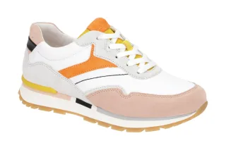 Gabor 86.366.55 Damenschuhe wei?/multicolor Sneaker Fu?bett+Echtleder+F?nffac...