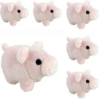 K-Toys Plüschfigur Schwein Mini, Glücksschweinchen, Plüsch, Glücksbringer, Geschenke (6-St), Minischwein, ca. 7x 5 cm, Bastelartikel, ideal als Geschenk
