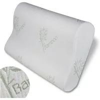 yourGEAR Visko-Kissen yourGEAR Bamboo Memory Foam Kissen - Kopfkissen 60x35x11,5 cm mit Visco-Vollschaum & allergikerfreundlichem Bezug