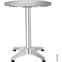 tectake Bistrotisch Aluminium-Stehtisch, höhenverstellbar, 60 x 70 / 110 cm, (Bartisch Frederic, 1-St., 1 tlg), wetterfest, 2 Aufbauhöhen, Zementsockel, Belastbarkeit 60 kg