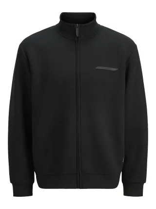 JACK&JONES - JCOFUSION SCUBA SWEAT ZIP HIGH NECK NOOS Black - Gr. - S