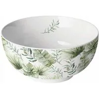 Ambiente Luxury Paper Products Müslischüssel Porzellan Schale, Serviergeschirr, Geschirr, Schalen, Schüssel, Porzellan Schüssel ca, 400 ml, Blätter, Sommer, Blumen - Pflanzen Motiv, (1-tlg), Kollektion, Geschenke, Ideal als Geschenk