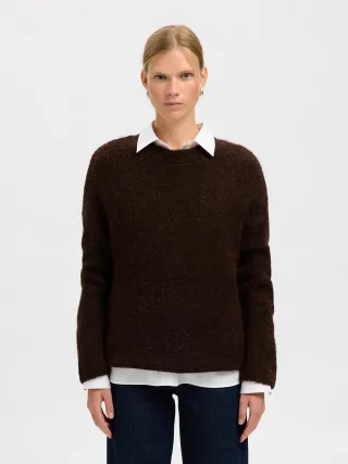 selected women - SLFGABRIELLA LS KNIT NEW O-NECK NOOS - Gr. - S