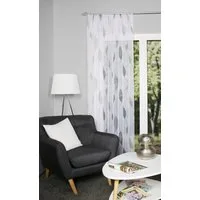 HOME WOHNIDEEN Gardine PAOLO (1 St), Kräuselband, halbtransparent, Voile, halbtransparent