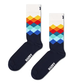 happy socks - Faded Diamond Sock Blau - Gr. - 43.5