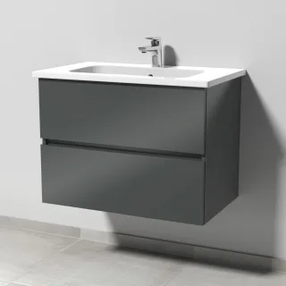 Sanipa Solo One Euphoria Waschtisch-Set 780mm, anthrazit-glanz PS02179