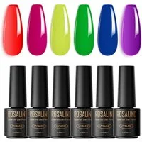 KINSI Nagellack-Set UV-Gel Nagellack Set mit 6 Farben - Professionelles Maniküre-Set, Langanhaltender Glanz