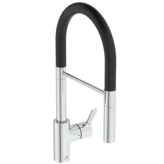 Ideal Standard Küchenarmatur Gusto Ausladung 225mm Semi-Pro 2F-Brause Chrom, BD417AA BD417AA