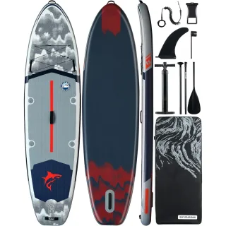 [EU Direct] WaveRite 335X86X15CM Ultra Wide Inflatable Paddleboard&420lb Capacity for All Skill Stand Up Paddle Board Fo