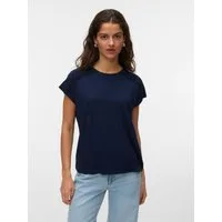 Vero Moda Kurzarmshirt VMGINA SS O-NECK TOP JRS GA Viskosemischung