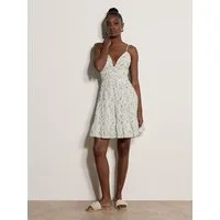 Apricot Minikleid Stickerei