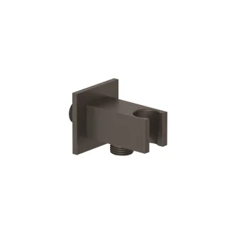 KLUDI-A-QA Wandanschluss und Brausehalter eckig Mattschwarz 6556939-00