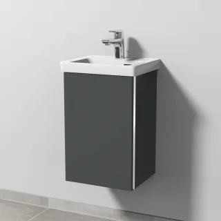 Sanipa 3way Waschtischunterbau zu Villeroy & Boch Subway 3.0 Waschtisch mit 1 Tür, Anthrazit-Matt BR84022