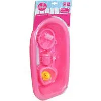 Puppen-Badewanne mit Zubehör-Set, Puppenzubehör